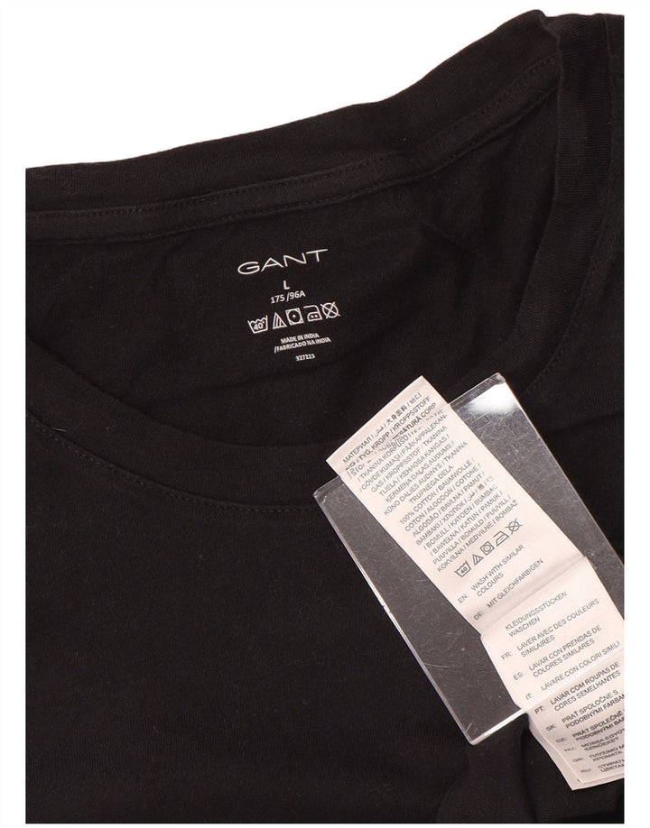 GANT Camiseta para hombre Top Large Negro Algodón