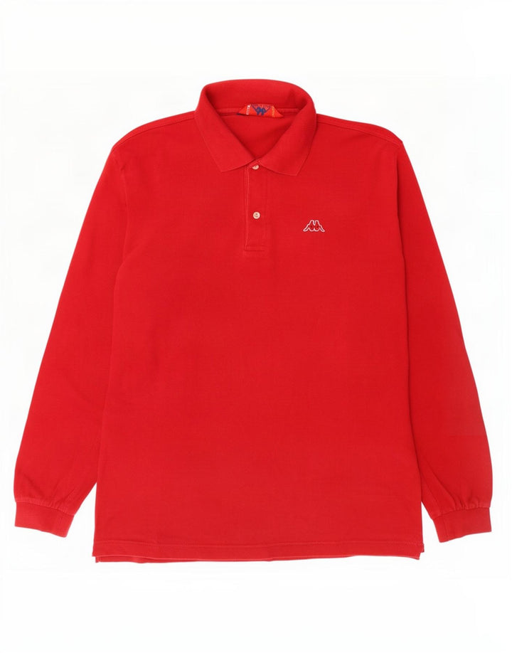 Kappa Polo De Manga Larga Para Hombre Grande De Algodón Rojo