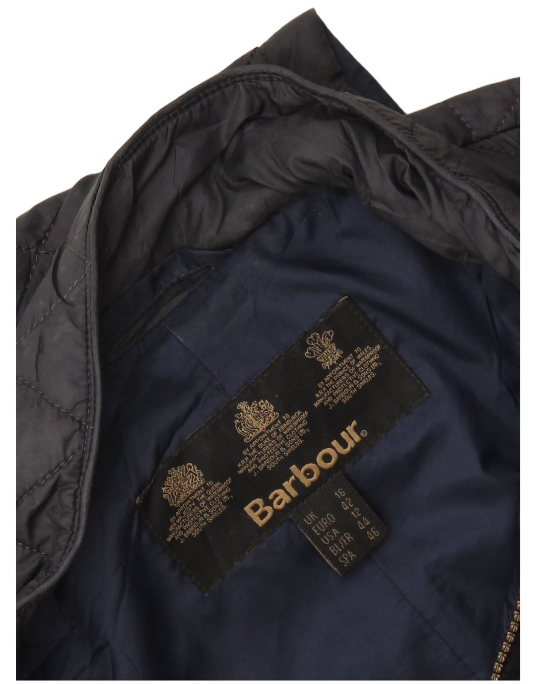 BARBOUR Chaqueta acolchada para mujer Reino Unido 40 Grande Azul marino