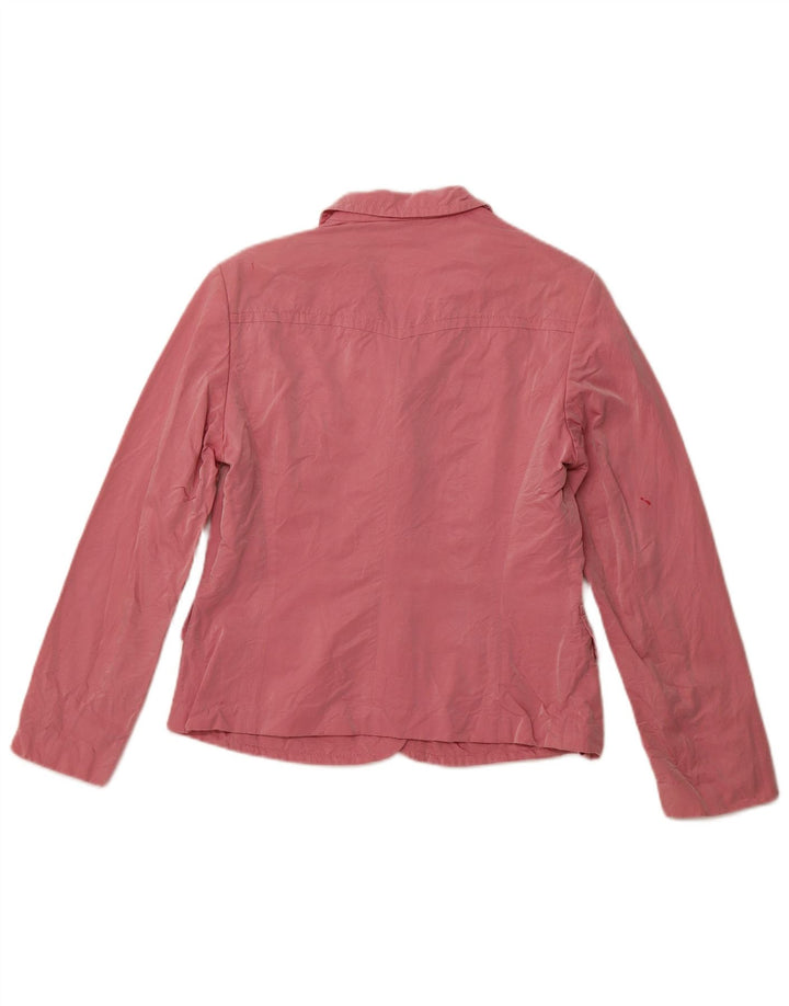 HUGO BOSS Chaqueta tipo blazer de 3 botones para mujer Reino Unido 40 Grande Algodón rosa