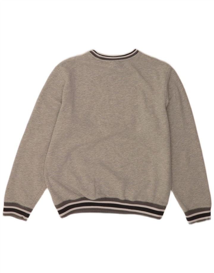 New Era Hombre Raiders Graphic Sudadera Jumper Algodón A Rayas Gris Medio