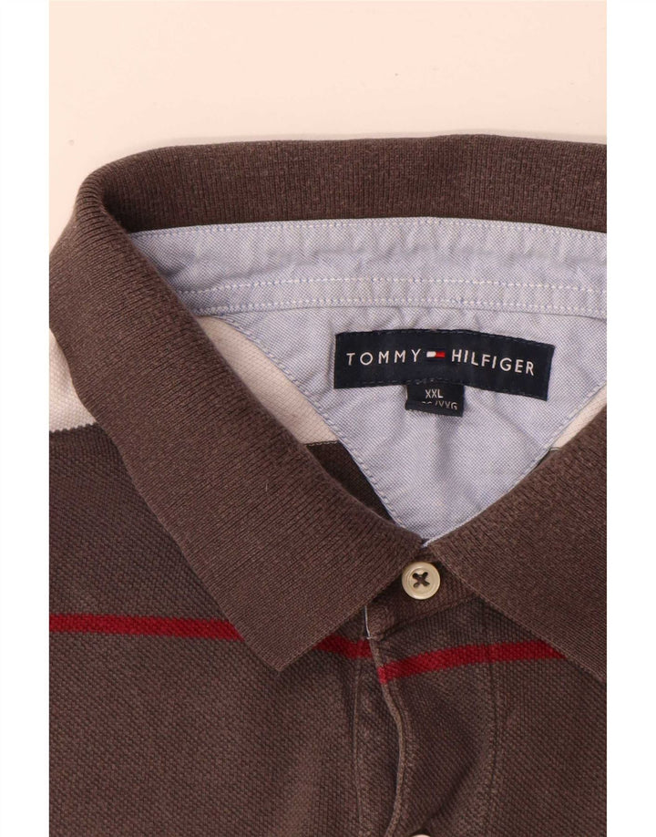 Tommy Hilfiger Polo para hombre 2XL Gris Rayas