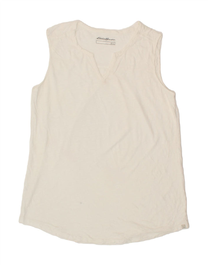 EDDIE BAUER Womens Vest Top UK 16 Large White Vintage Eddie Bauer and Second-Hand Eddie Bauer from Messina Hembry 