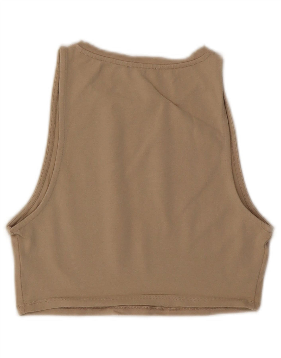 ZARA Mujer Crop Top UK 42 Algodón Beige Medio