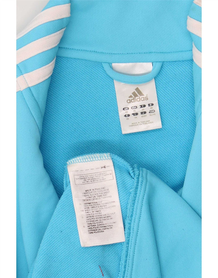 Adidas - Chaqueta de chándal para mujer, talla 40, XL, poliéster azul