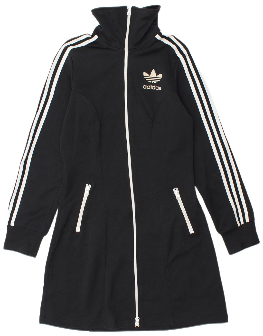 Adidas Chaqueta larga de chándal para mujer IT 36 XS Negro