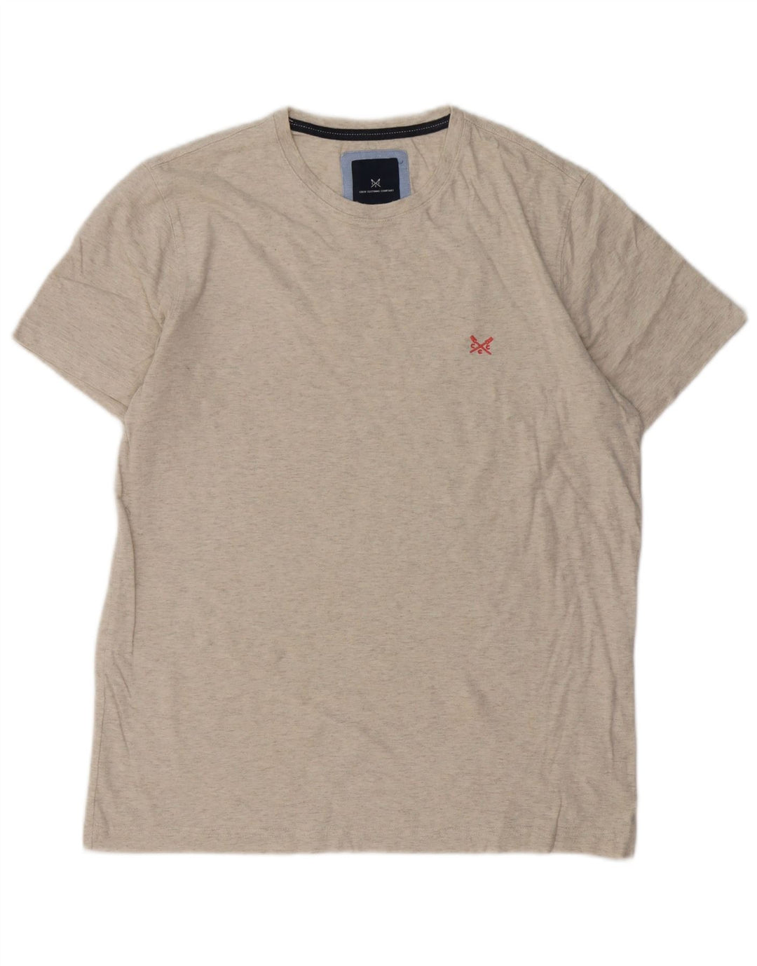 Crew Clothing Camiseta para hombre Top Algodón moteado gris medio