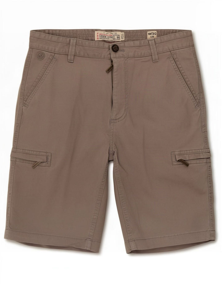Pantalones cortos cargo para hombre Fat Face Medium W30 Gris Algodón