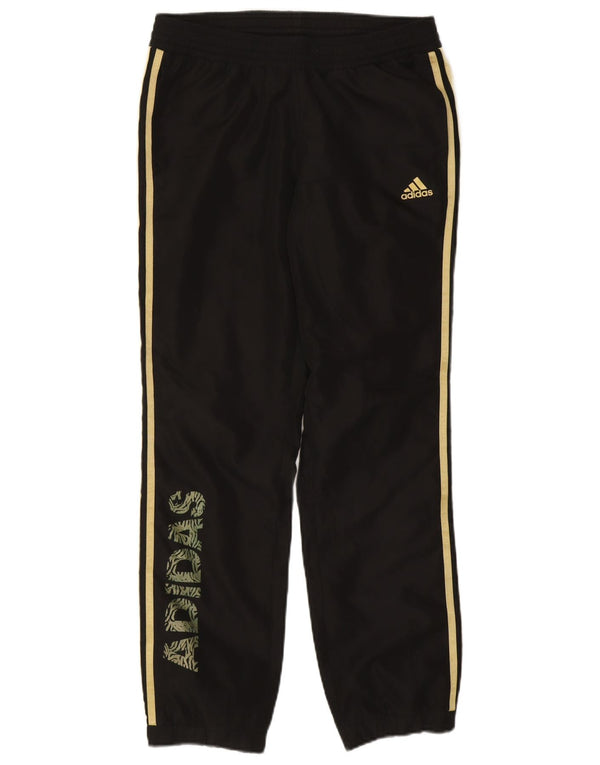 Adidas Mujer Graphic Chándal Pantalones Joggers UK 8/10 Small Negro