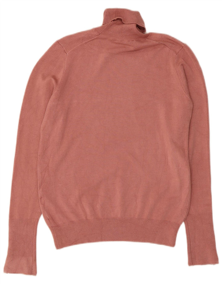 Zara - Jersey con cuello vuelto para mujer, talla 40, viscosa rosa mediana
