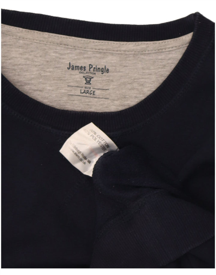 James Pringle - Sudadera para hombre, talla grande, color azul marino, algodón