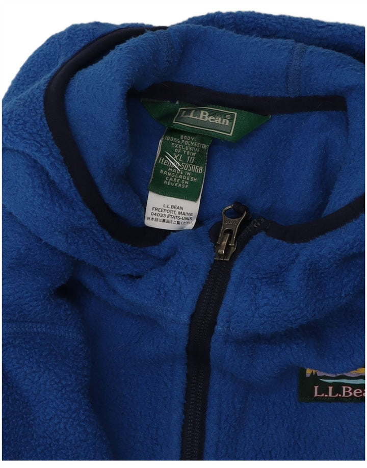 L.L.BEAN Chaqueta polar con capucha para mujer UK 40 XL Poliéster azul