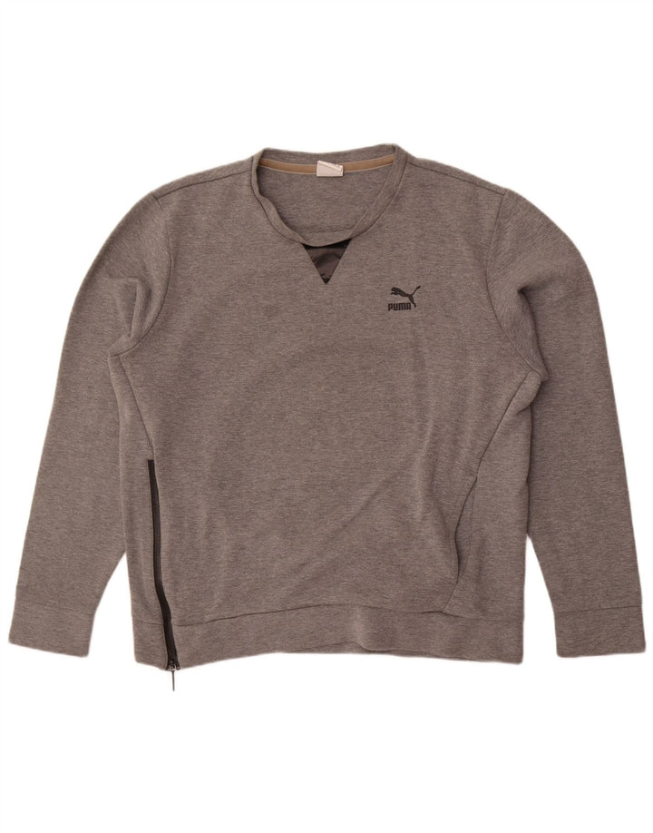 Puma Hombre Sudadera Gráfica Jumper XL Gris Algodón