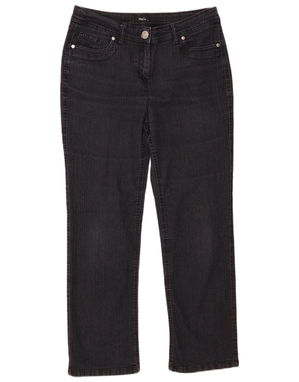 Vaqueros rectos para mujer M&Co UK 40 Large W34 L27 Negro