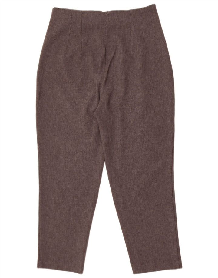 Zara Mujer Pantalón Chino Tapered Grande W30 L26 Poliéster Gris
