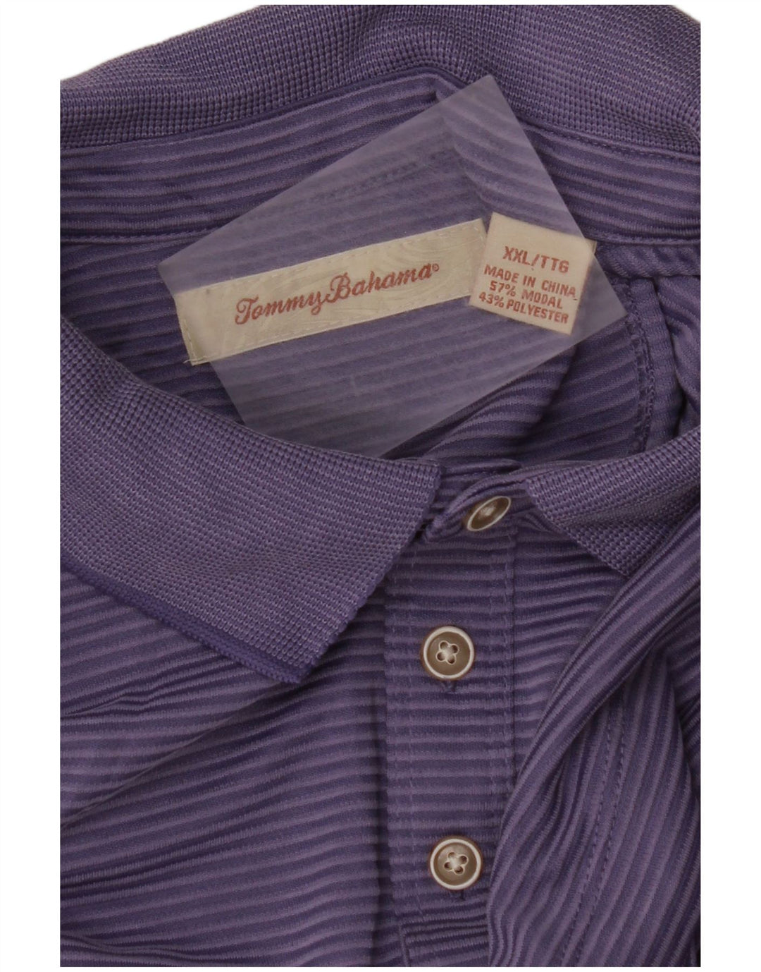TOMMY BAHAMA Polo para hombre 2XL Morado a rayas modal