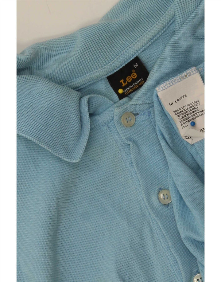 Polo Lee Hombre De Algodón Azul Medio