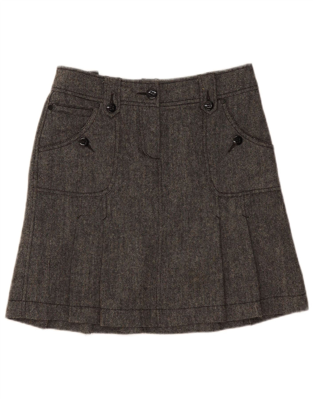 Esprit Minifalda para mujer UK 8 Small W30 Poliéster moteado gris