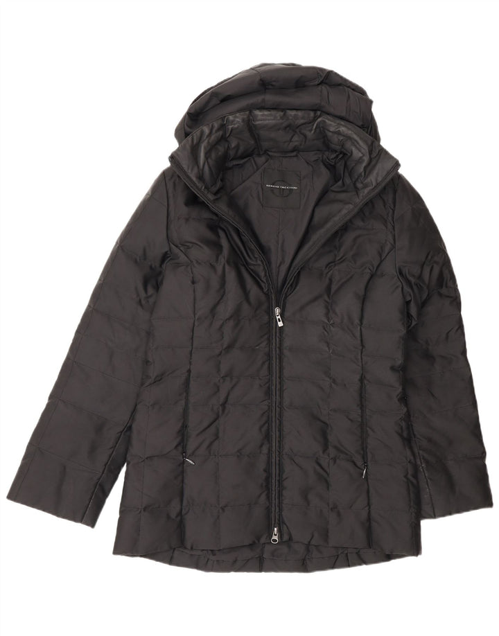 Sergio Tacchini Chaqueta acolchada con capucha para mujer UK 6 XS Poliamida negra