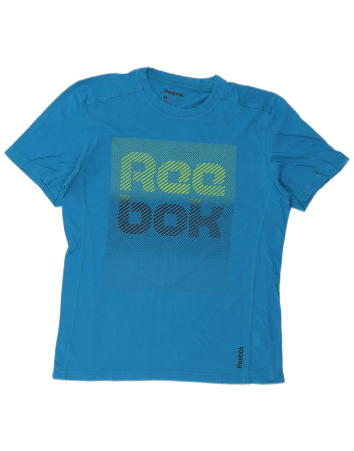 Camiseta Reebok Hombre Graphic Top Algodón Azul Medio