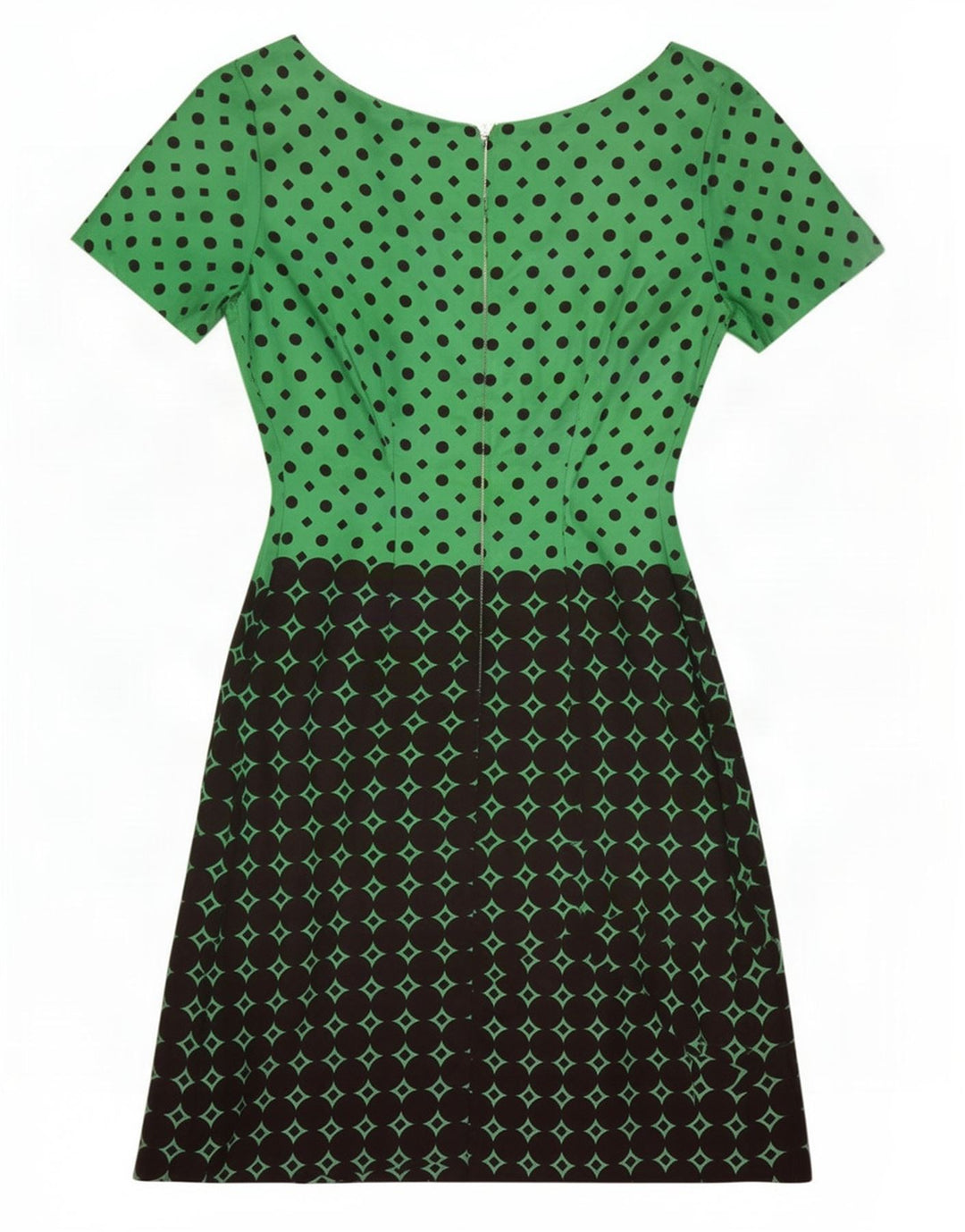 Vestido tubo vintage para mujer IT 44 Bloque de color verde medio