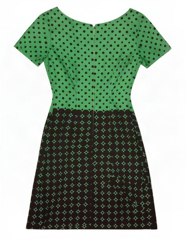 Vestido tubo vintage para mujer IT 44 Bloque de color verde medio
