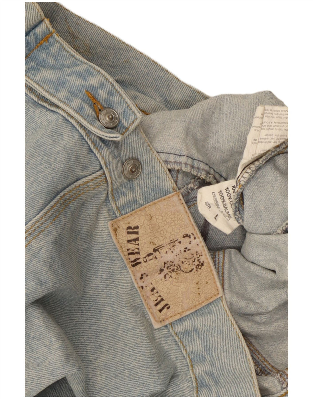 Vintage mujer chaqueta de mezclilla Reino Unido 16 algodón azul grande