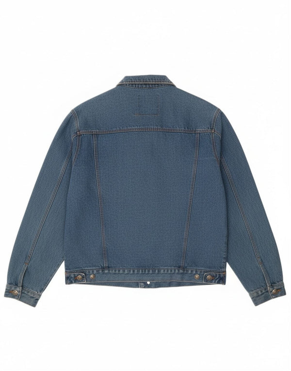 Vintage hombres chaqueta de mezclilla Reino Unido 42 XL algodón azul clásico