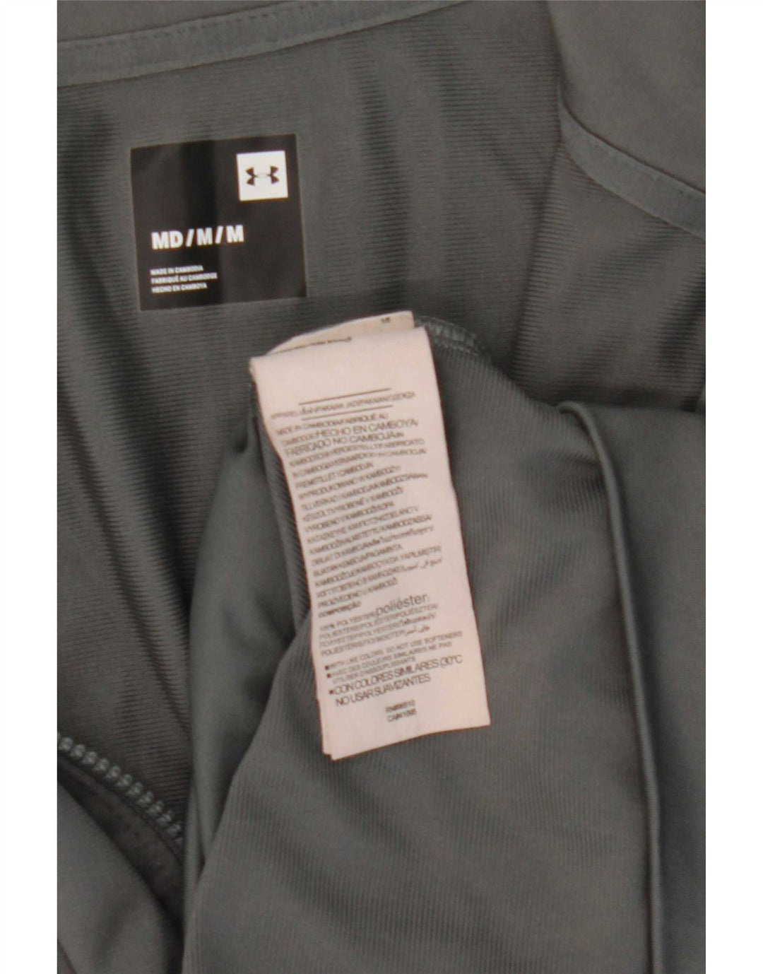 Under Armour Hombre Chándal Top Chaqueta Poliéster Color Block Gris Medio
