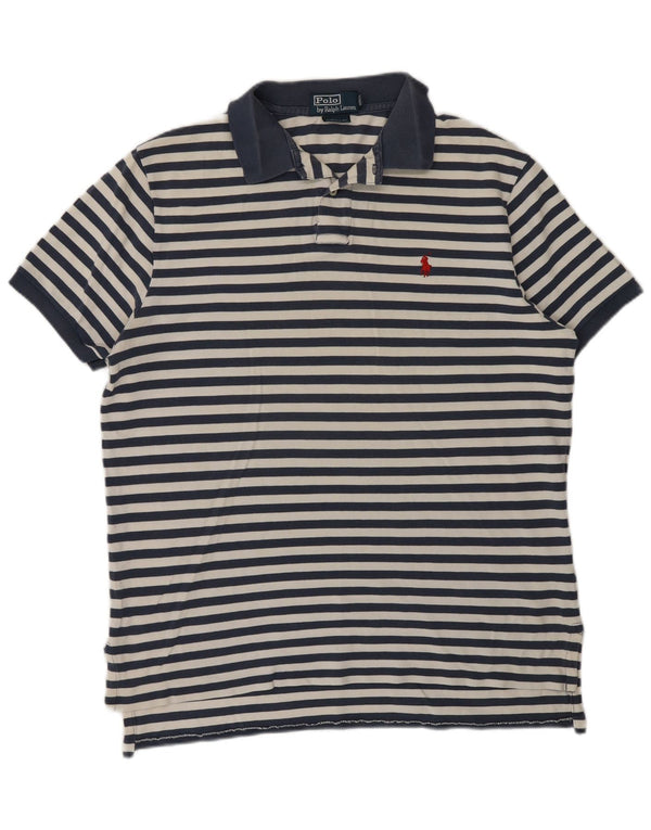 Polo Ralph Lauren Camisa de ajuste personalizado para hombre de algodón a rayas azul marino grande