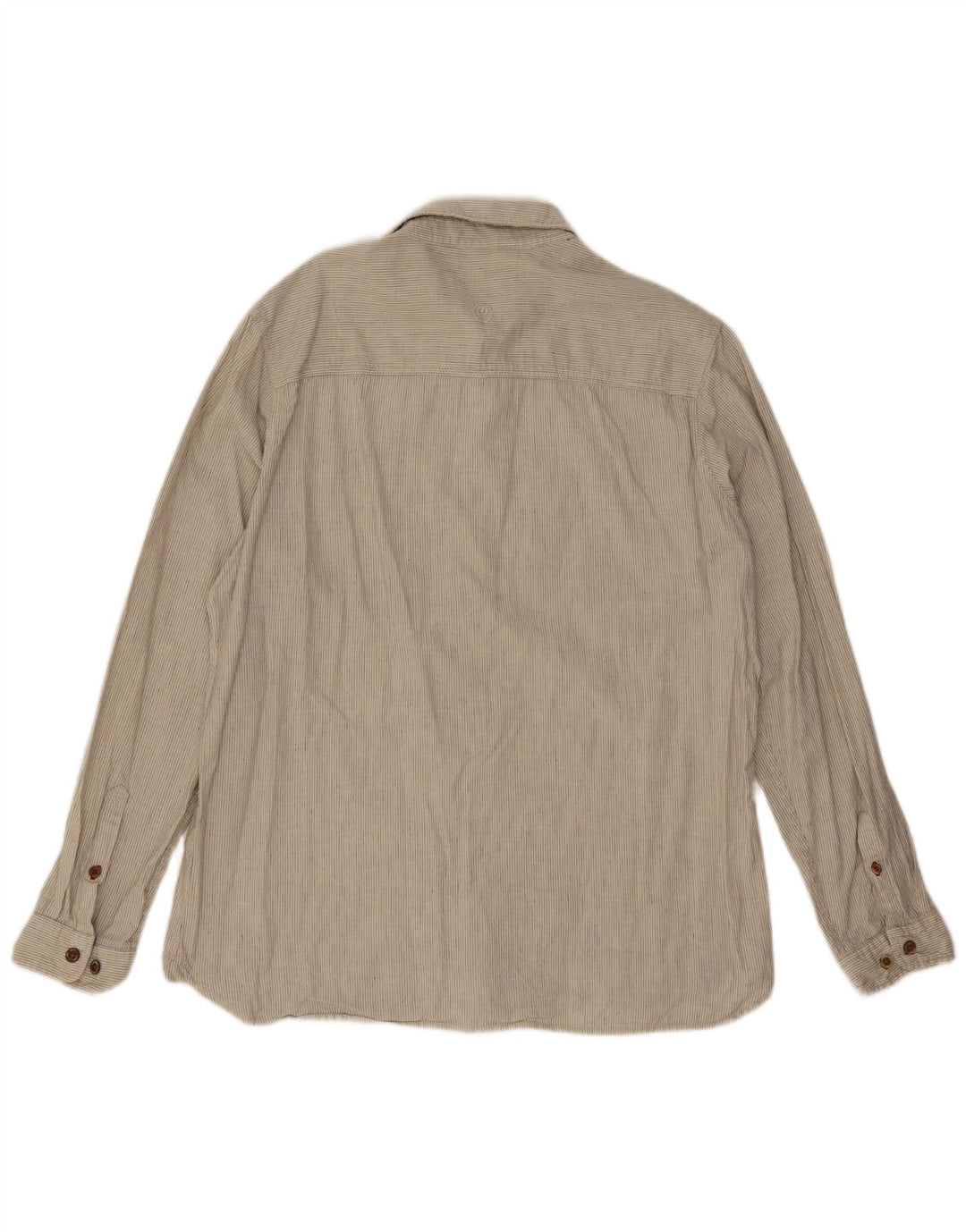 Camisa de hombre Fat Face Large de lino a rayas diplomáticas en beige