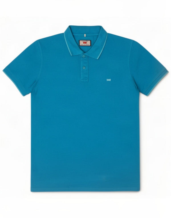 Carrera Mens Regular Fit Polo Shirt Large Blue Cotton