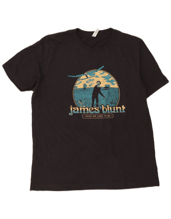 Bella Canvas Camiseta gráfica James Blunt para hombre Top XL Algodón negro Música
