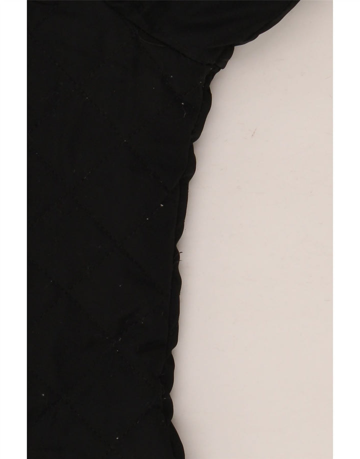 Laura Ashley Abrigo acolchado con capucha para mujer UK 40 Mediano Poliéster negro