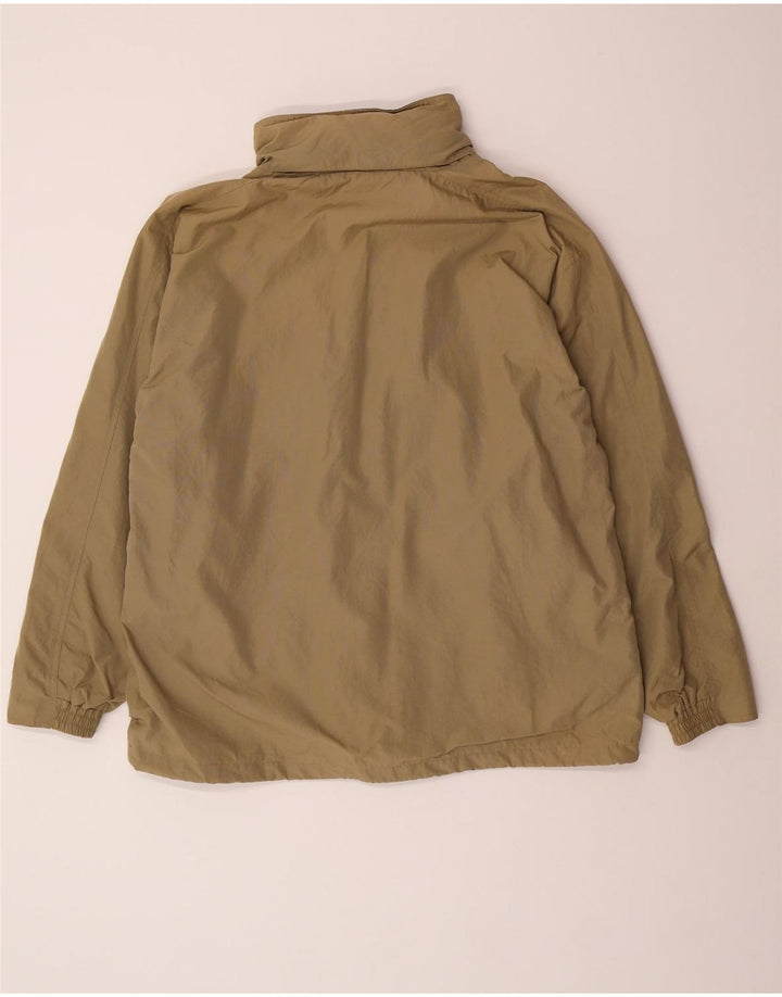 DIADORA Mens Hooded Rain Jacket UK 38 Medium Beige Polyamide