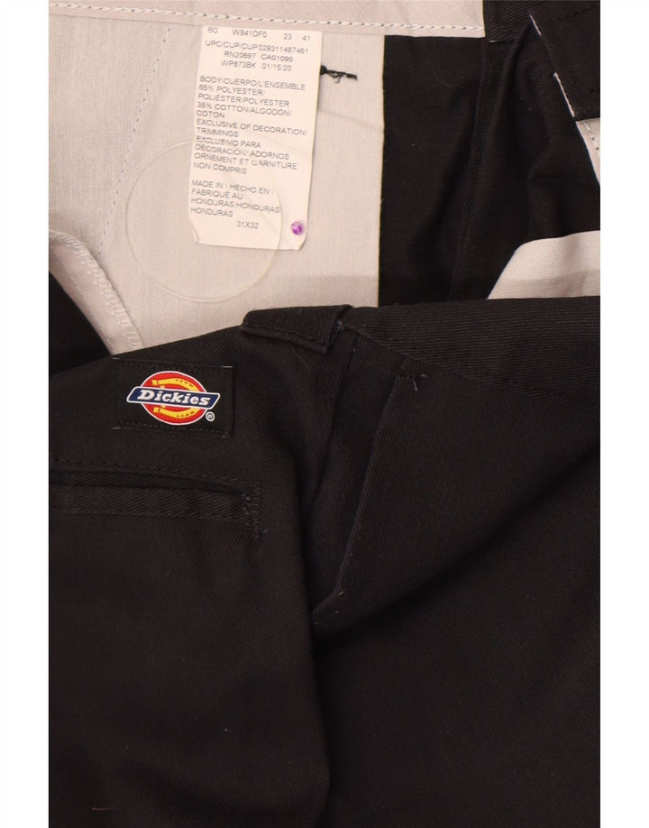 Dickies Pantalón chino recto para hombre W31 L32 Poliéster negro