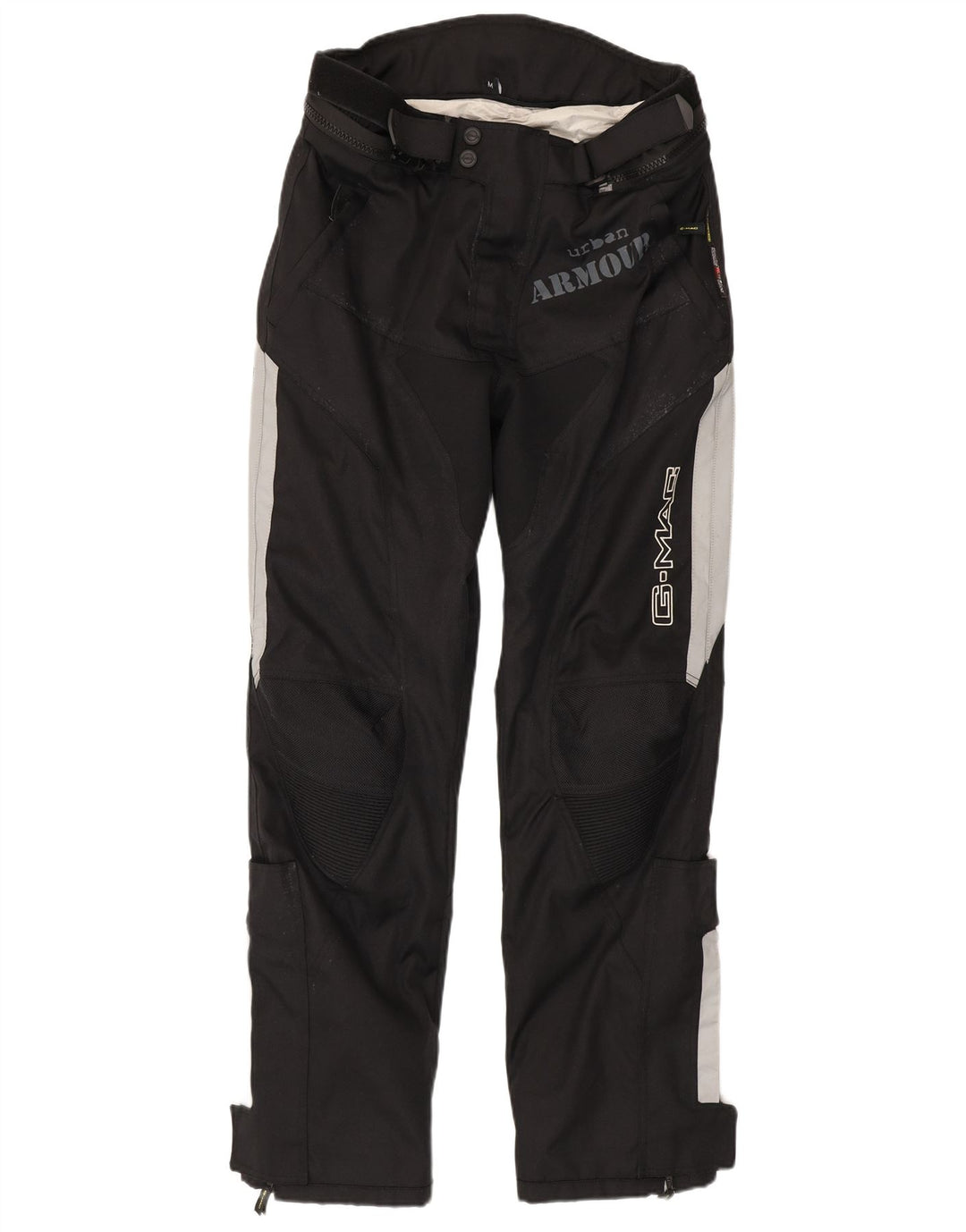 G-mac Pantalones gráficos para hombre medianos W32 L33 negro color block motocicleta