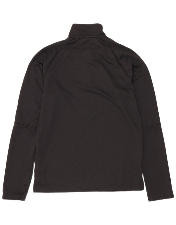 ADIDAS Mens Climalite Zip Neck Jersey Chándal Top Pequeño Negro