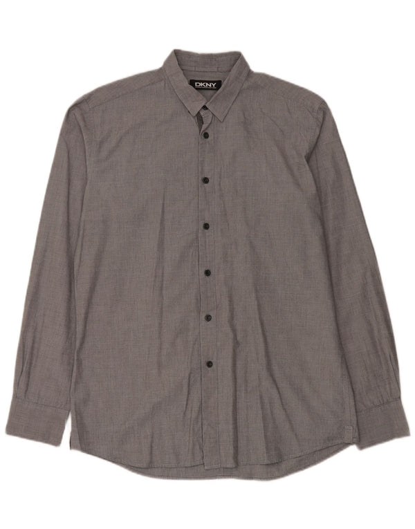 Camisa DKNY para hombre de algodón a rayas diplomáticas en gris medio