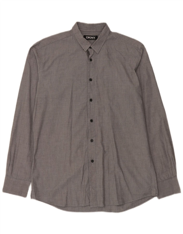 Camisa DKNY para hombre de algodón a rayas diplomáticas en gris medio