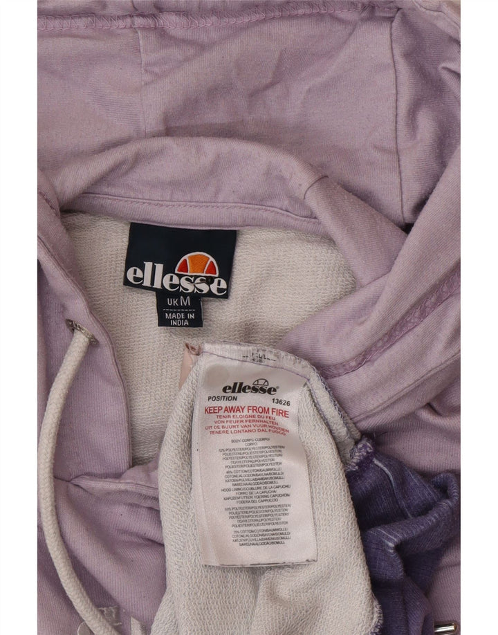 Ellesse Hombre Sudadera Con Capucha Gráfica Jersey Poliéster Tie Dye Morado Medio