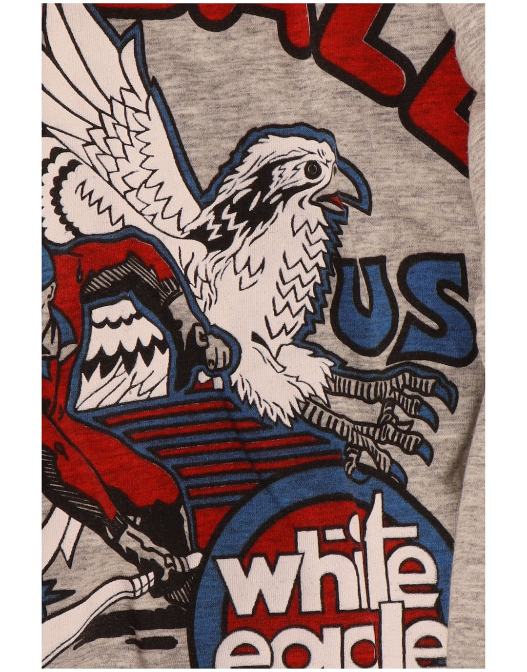 Vintage hombres bomber gráfico chaqueta acolchada Reino Unido 40 grande azul marino
