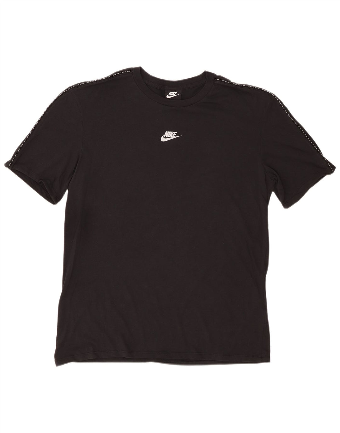 NIKE Camiseta de ajuste estándar para hombre, talla grande, algodón negro