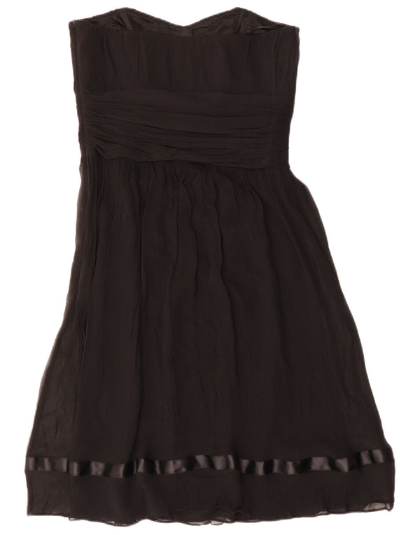 Ted Baker Vestido Sin Tirantes Para Mujer Talla 4 Grande Seda Negra