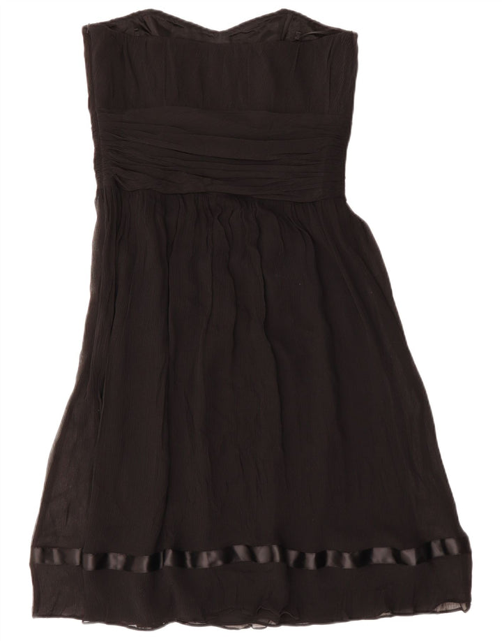 Ted Baker Vestido Sin Tirantes Para Mujer Talla 4 Grande Seda Negra