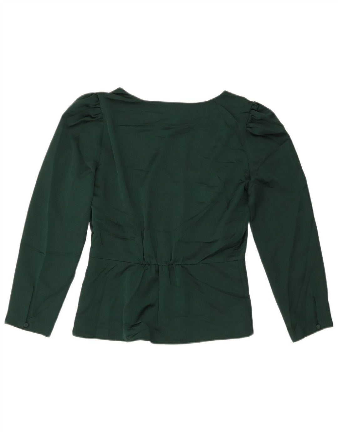 J. CREW Blusa de manga 3/4 para mujer US 4 pequeña verde poliéster