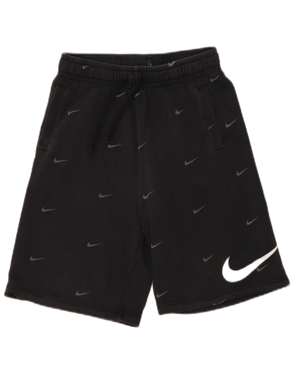 Nike - Pantalones cortos deportivos para niños con gráfico de ajuste estándar, 13-14 años, XL, algodón negro