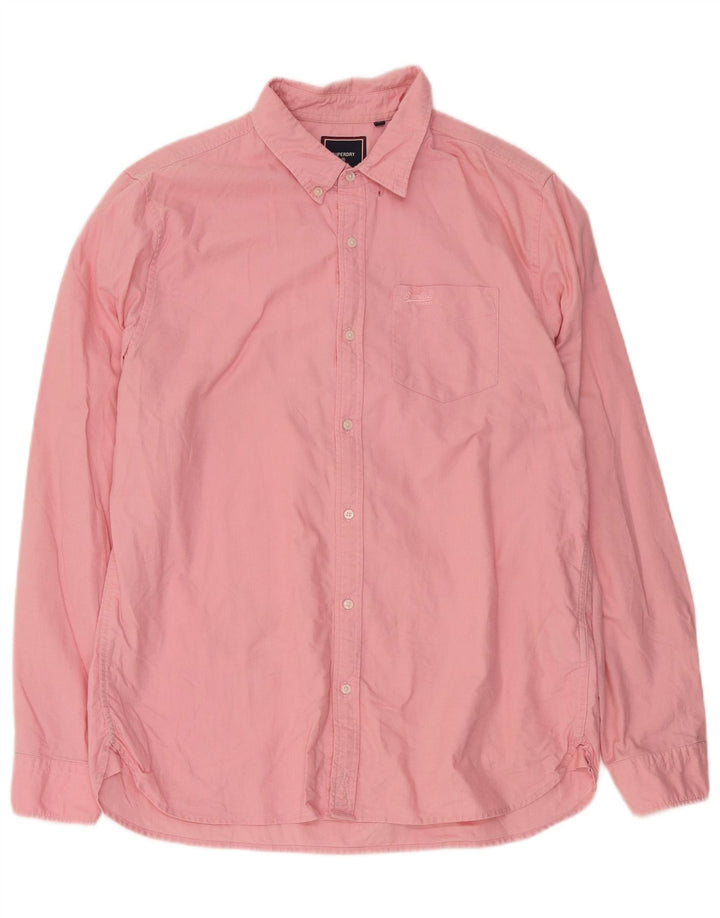 Camisa Superdry Hombre XL Algodón Rosa