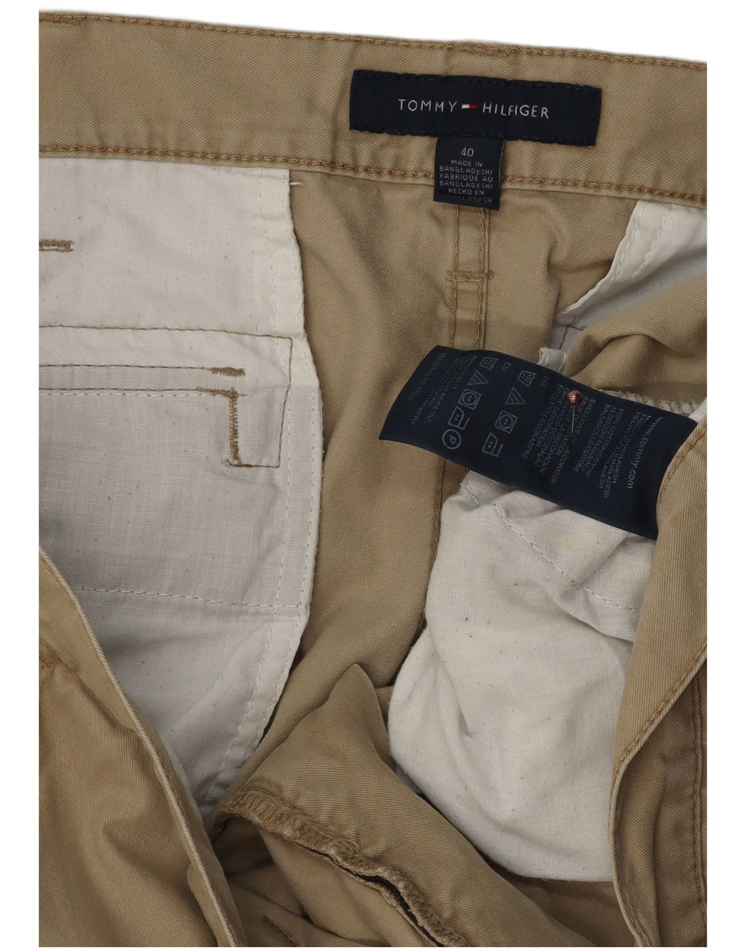 TOMMY HILFIGER Shorts cargo para hombre W40 XL Algodón beige