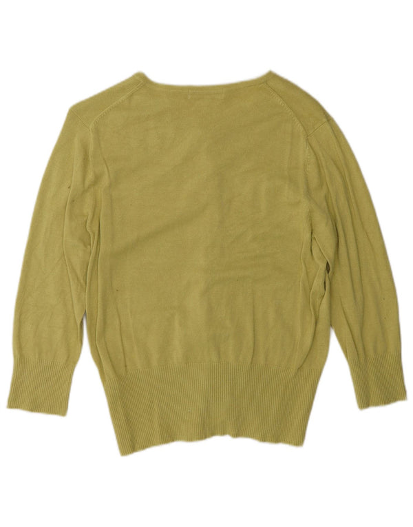 Marks & Spencer Suéter tipo cárdigan de manga 3/4 para mujer UK 44 Verde medio